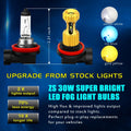 3000Lm H8 H11 H16 LED Fog Lights Bulbs DRL 12V Replacement