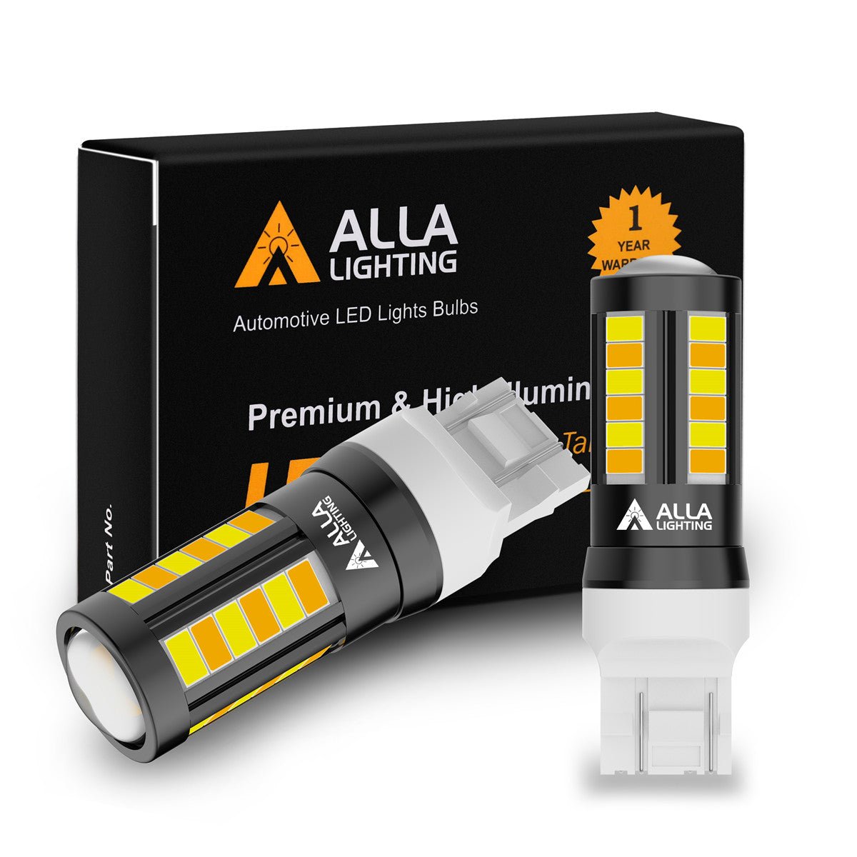 7444NA 7443 Switchback LED Bulbs, Dual Color Turn Signal Lights -Alla Lighting