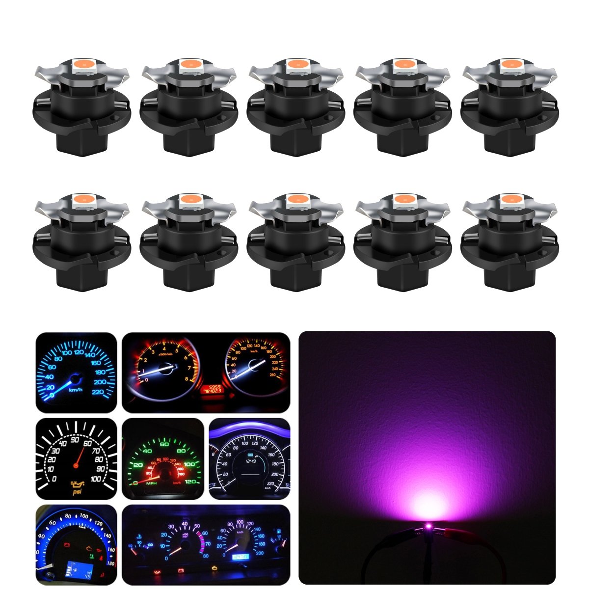 B8.4D LED Dashboard Instrument Gauge Lights 2452MFX6 2723MFX6 Bulb -Alla Lighting