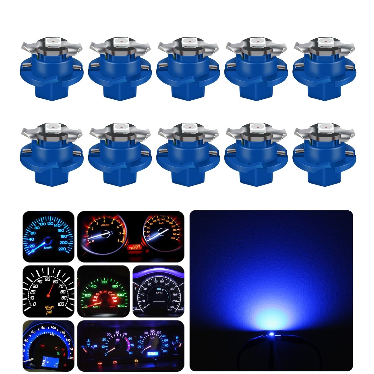 B8.4D LED Dashboard Instrument Gauge Lights 2452MFX6 2723MFX6 Bulb -Alla Lighting