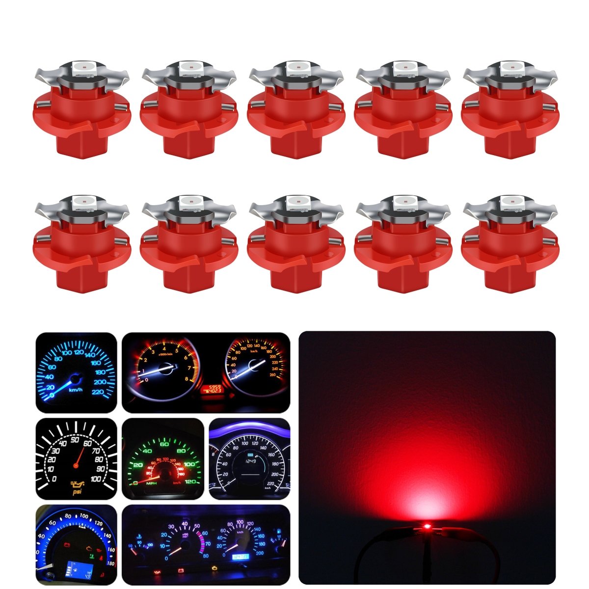 B8.4D LED Dashboard Instrument Gauge Lights 2452MFX6 2723MFX6 Bulb -Alla Lighting