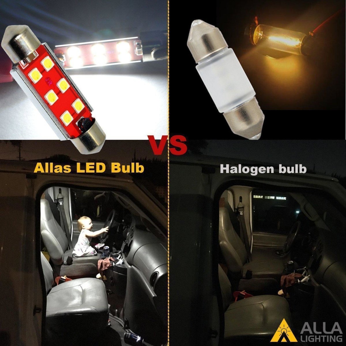 CANBUS 211-2 578 LED Bulbs festoon Interior Lights, 6000K xenon White 212-2 -Alla Lighting