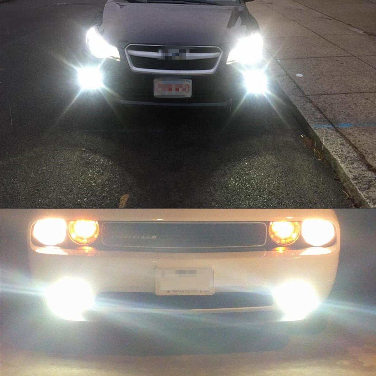 H11 H16 H8 LED Fog Lights Bulbs High Power 80W Cree DRL, 6000K White -Alla Lighting