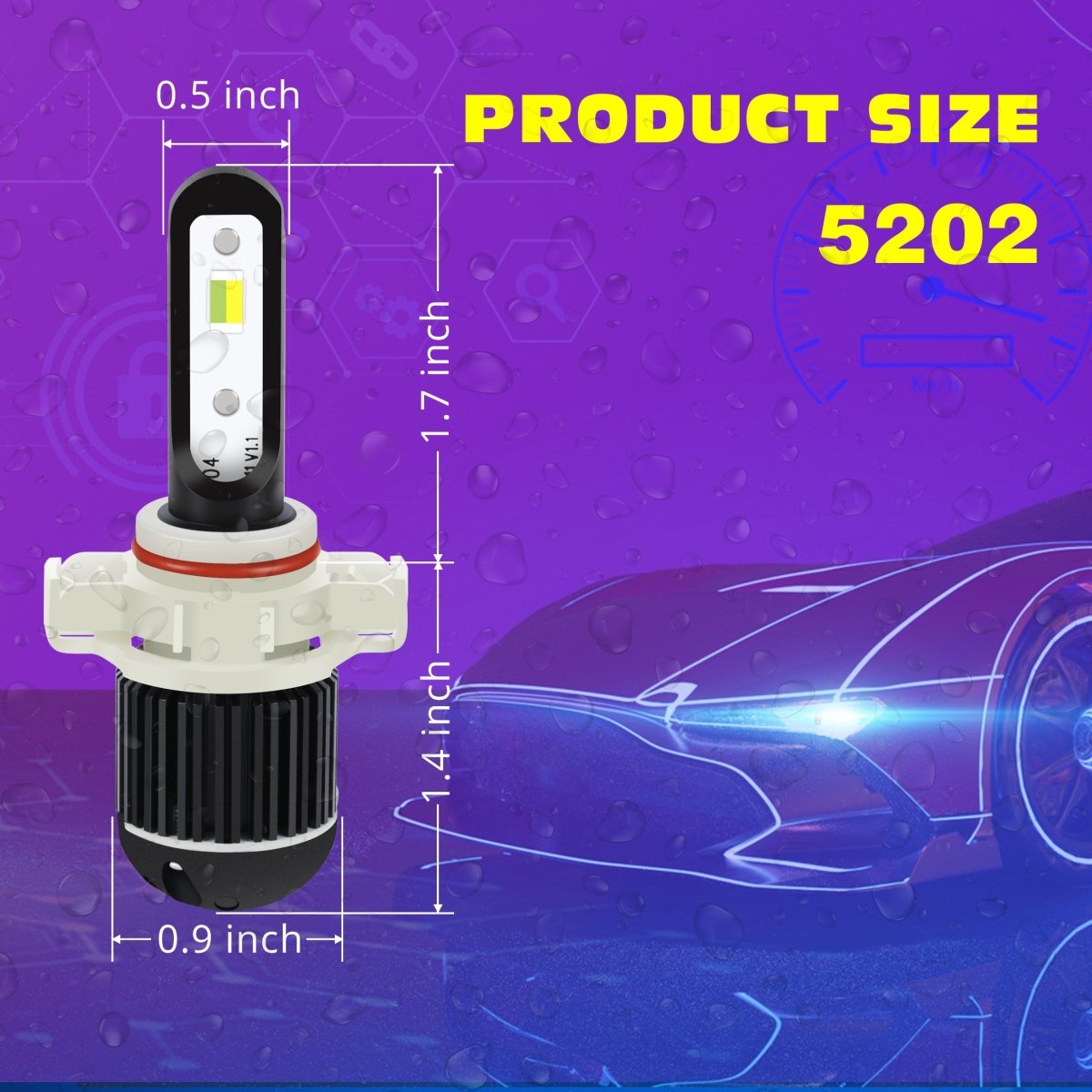 PS24W 5201 5202 LED Switchback Fog Lights/DRL | White, Yellow -Alla Lighting