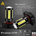 PSX24W 2504 LED Fog Lights Bulbs Super Bright 5730-SMD, 6000K Xenon White